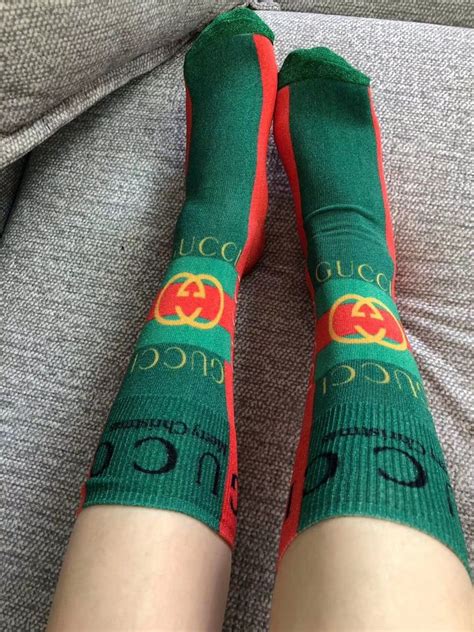 gucci slides socks|gucci thigh high socks.